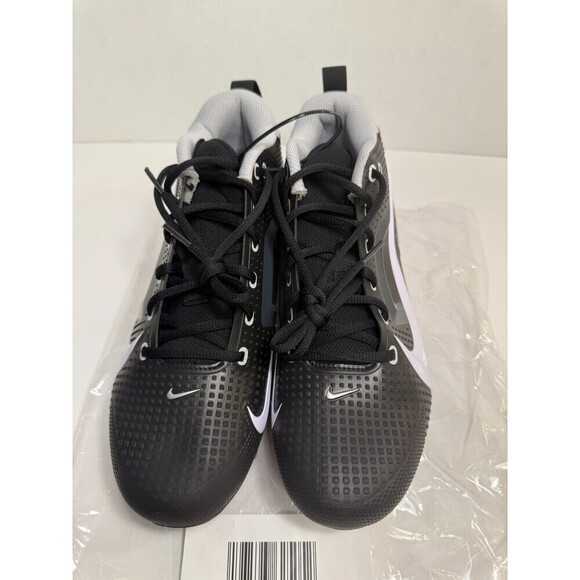 .9083 Nike Alpha Menace 4 Shark Molded Football Cleats Black/White-US 10 Mens - Picture 3 of 5